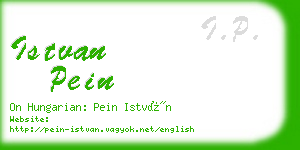 istvan pein business card